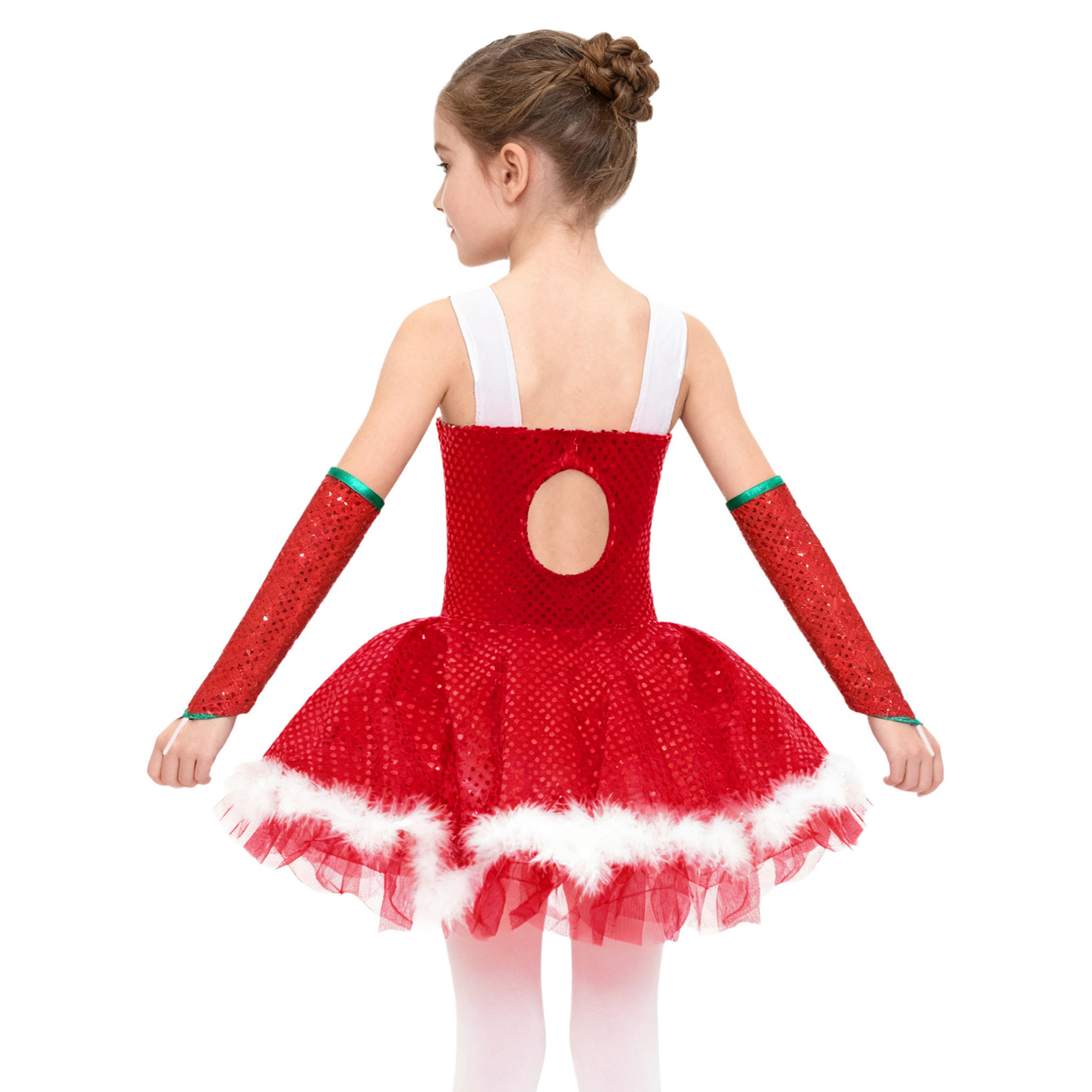 Kids Girls Christmas Figure Sk - Elf Costume Christmas 评论和价格