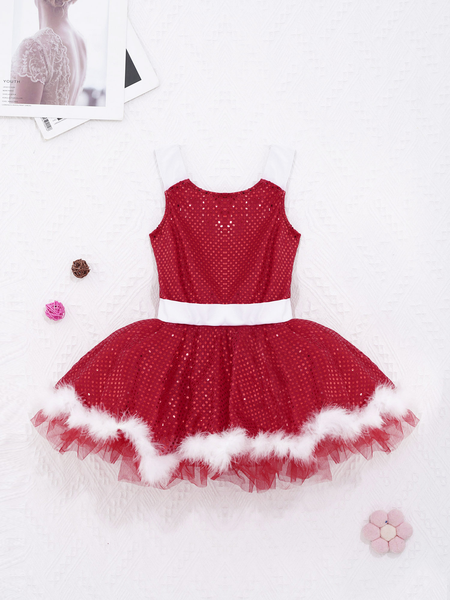 Kids Girls Christmas Figure Sk - Elf Costume Christmas 评论和价格