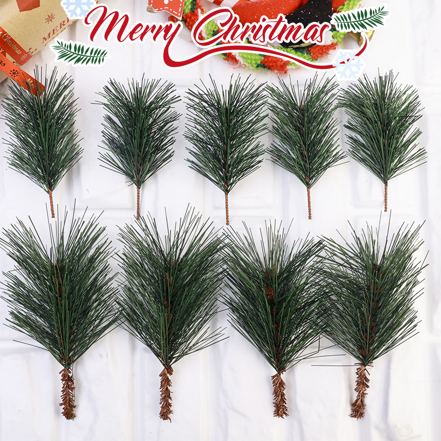 Fake Tree Leaves Branches Arti - Christmas Wreath Fake 评论和价格