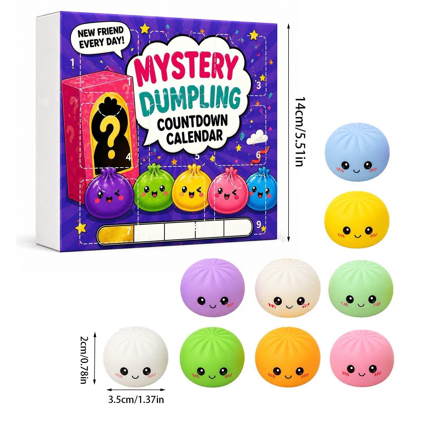 Kawaii Squishy Dumpling Advent - Advent Calendar Gift 评论和价格