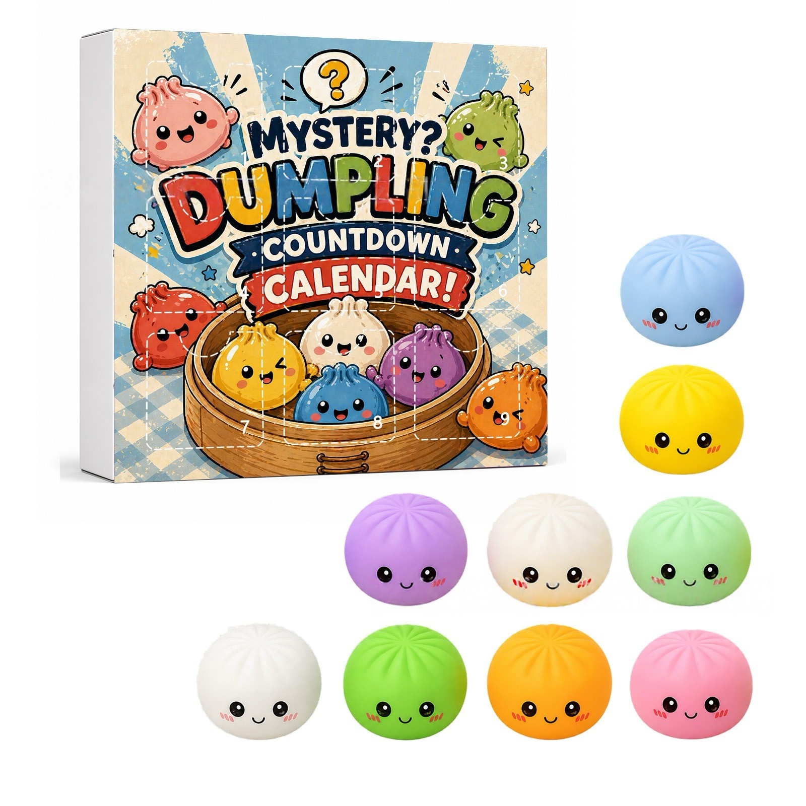 Kawaii Squishy Dumpling Advent - Advent Calendar Gift 评论和价格