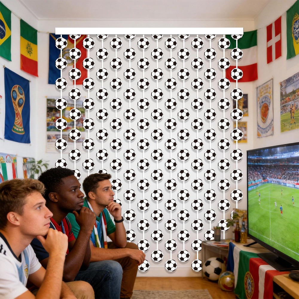 Soccer Football Theme Rain Cur - Tinsel Garland Decoration 评论和价格