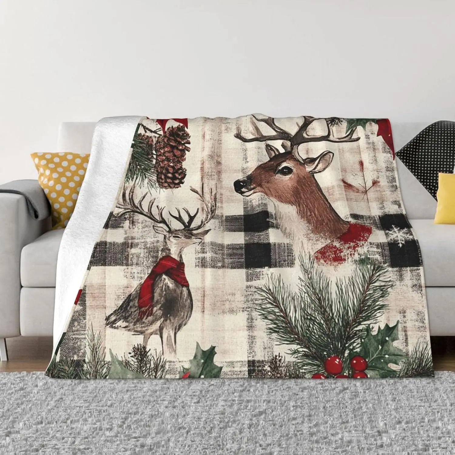 Throw Blanket for Couch UltraS - Christmas Throw Blanket 评论和价格