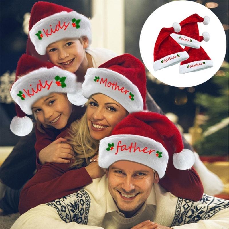 P88A Embroidery Christmas Sant - Santa Hat Plush 评论和价格