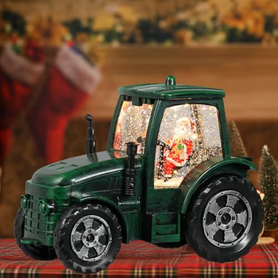 Christmas Snow Globe Tractor S - Snow Globe Musical 评论和价格