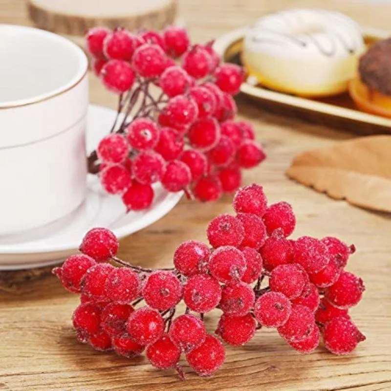 Artificial Frosted Holly Berri - Christmas Wreath Fake 评论和价格