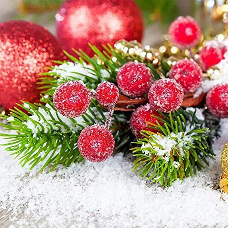 Artificial Frosted Holly Berri - Christmas Wreath Fake 评论和价格
