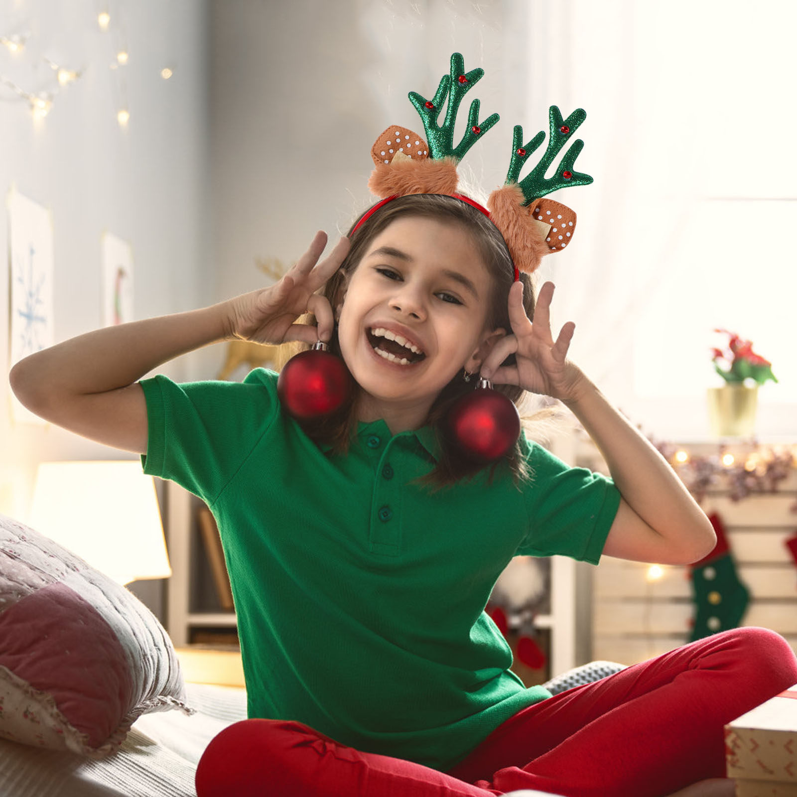 3Pcs Christmas Reindeer Antler - Reindeer Antlers Headband 评论和价格
