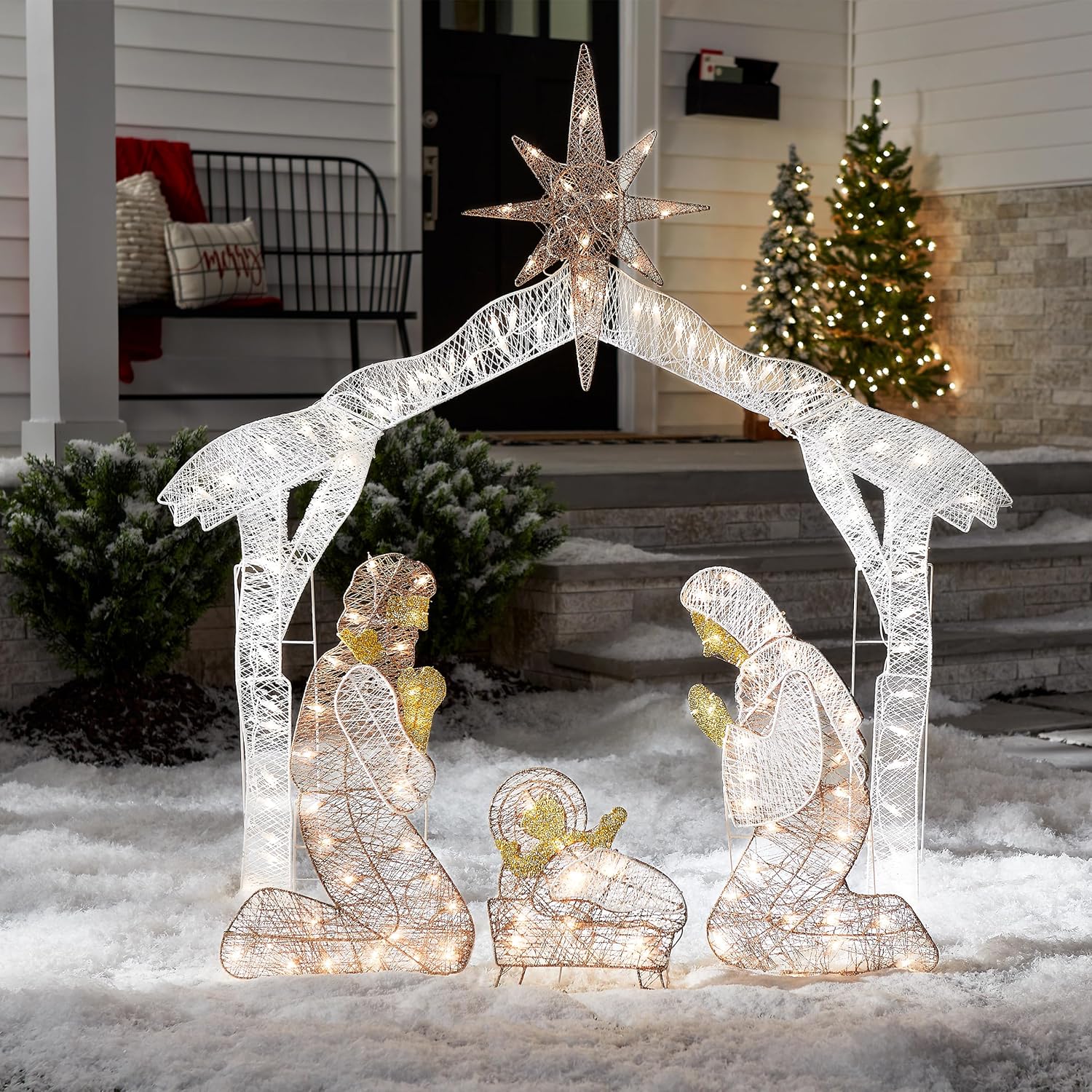 4.5 ft Pre-lit Artificial Chri - Christmas Tree Artificial 评论和价格