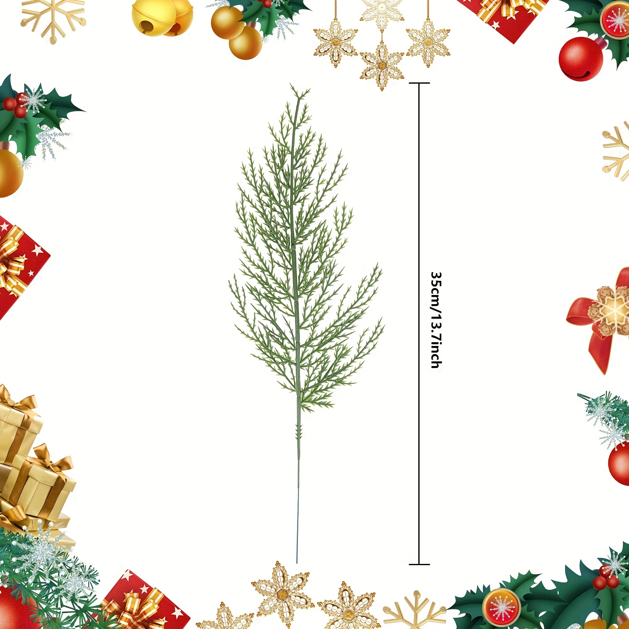 20Pcs Artificial Pine Sprigs F - Christmas Wreath Fake 评论和价格
