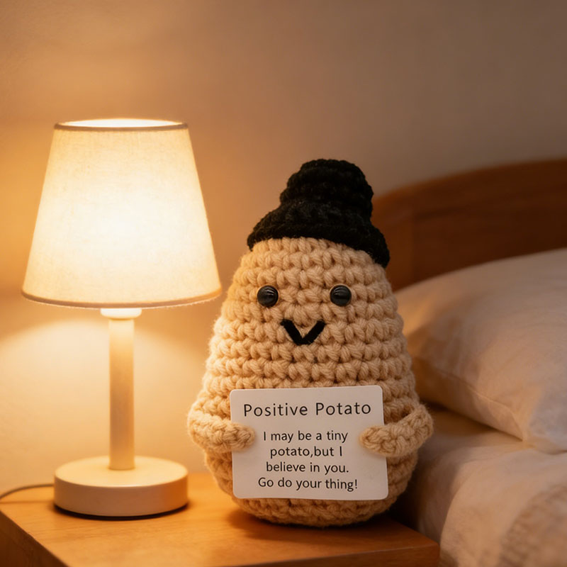 Cute Positive Potato Crochet D - Santa Hat Plush 评论和价格