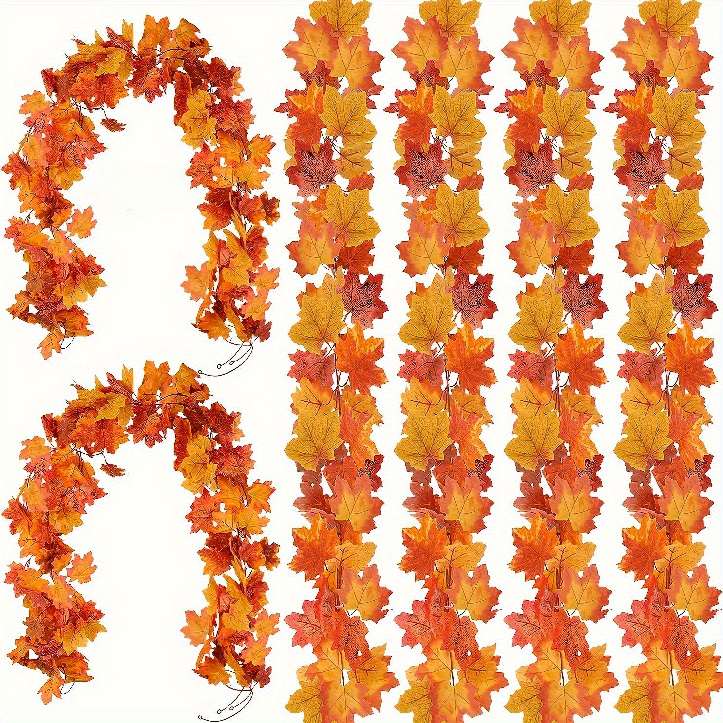 100CM Autumn Artificial Maple  - Christmas Wreath Fake 评论和价格
