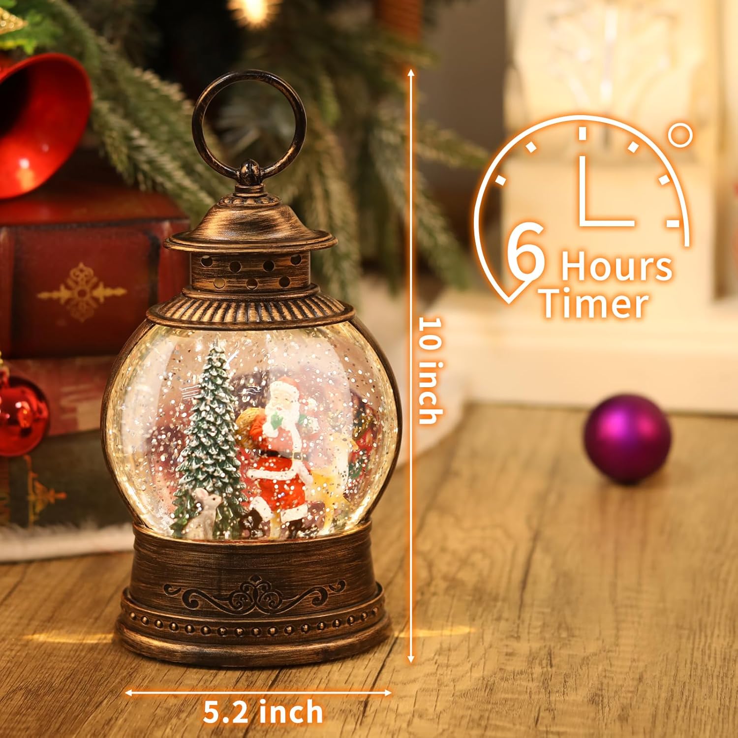 Christmas Snow Globe Lantern w - Snow Globe Musical 评论和价格