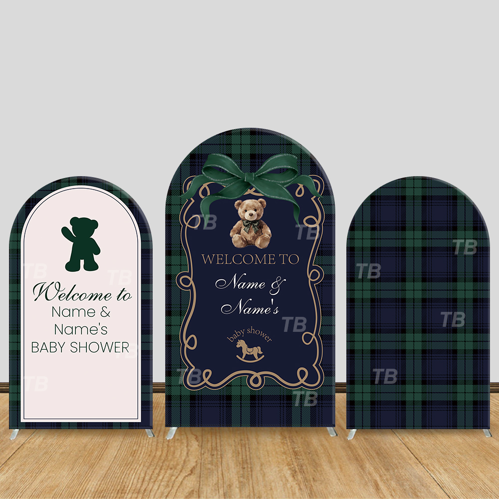 Teddy Bear Plaid Theme Arch Ba - Christmas Throw Blanket 评论和价格