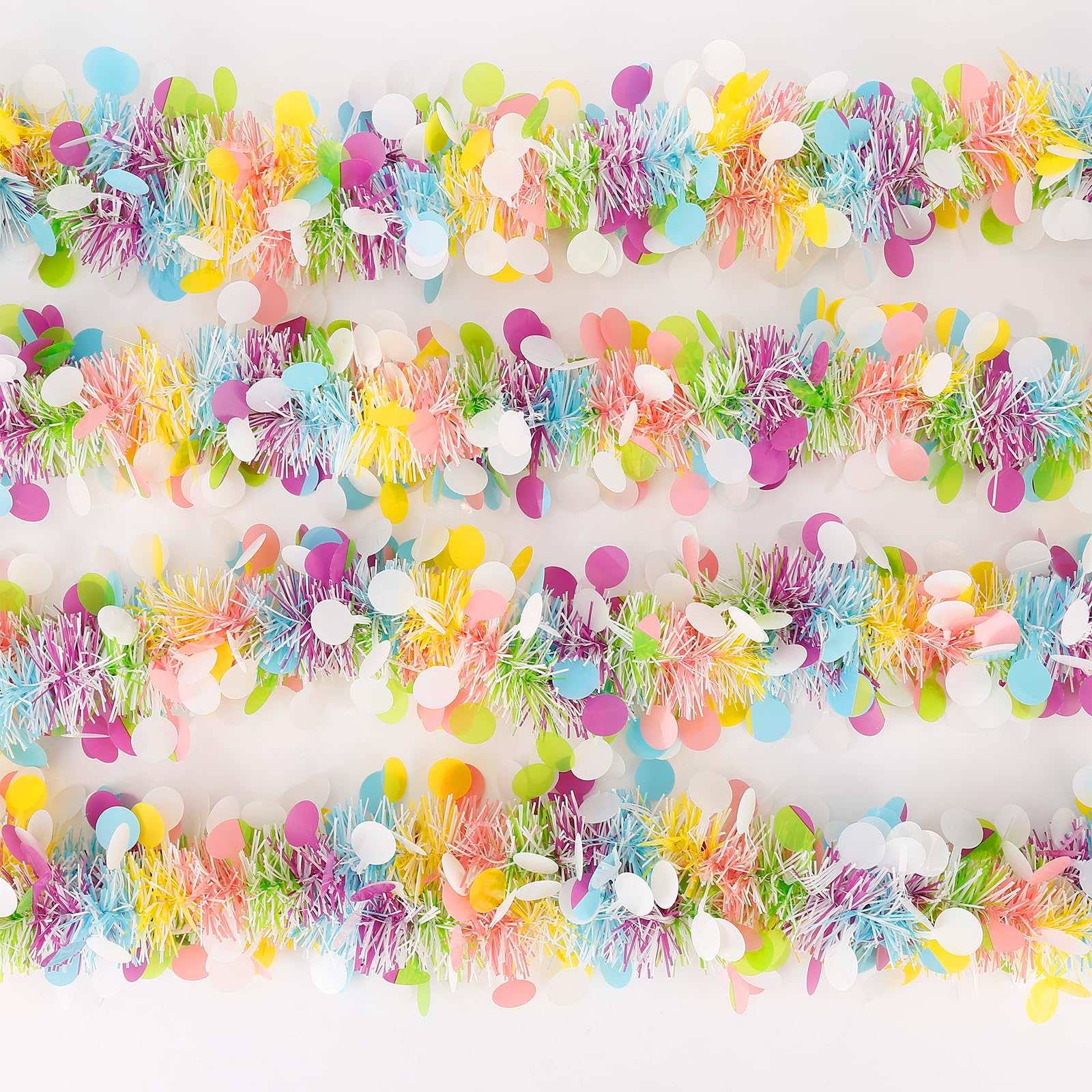 4pc Easter Tinsel Garlands Col - Tinsel Garland Decoration 评论和价格