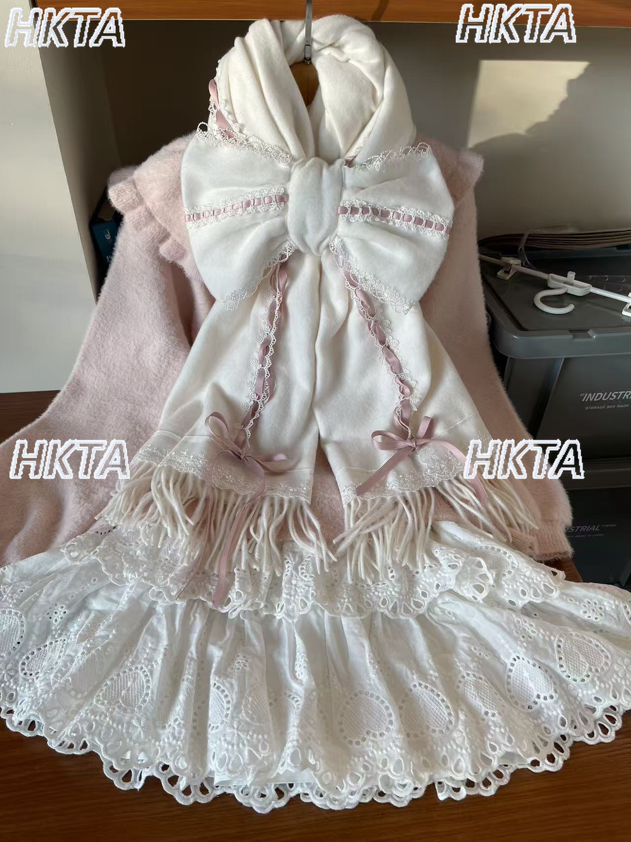 Cute Retro Ribbon Scarves Wome - Ribbon Bow Gift 评论和价格