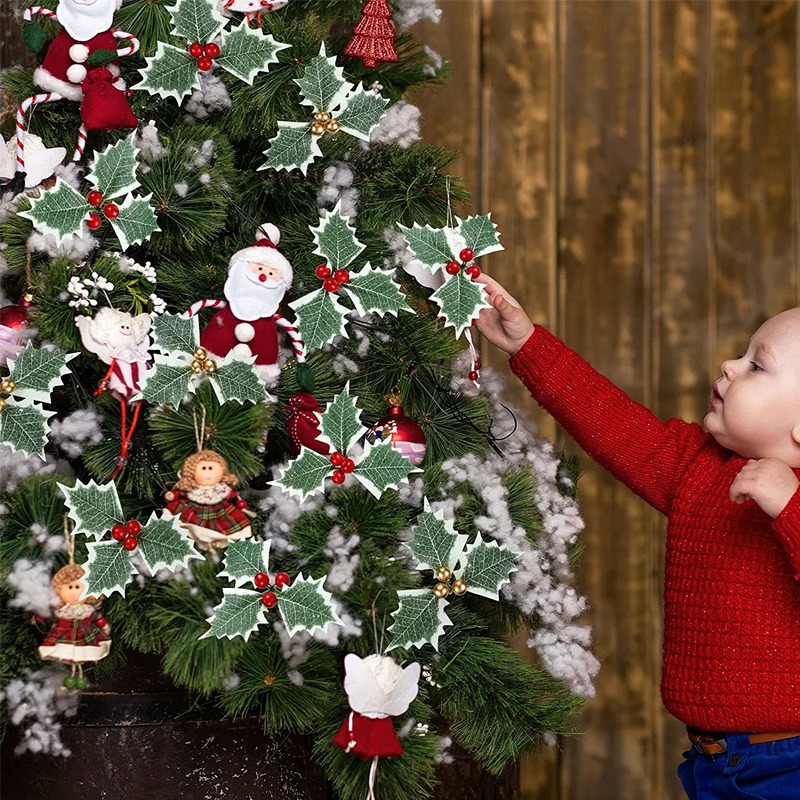 5-50pcs Christmas Holly Berrie - Christmas Wreath Fake 评论和价格