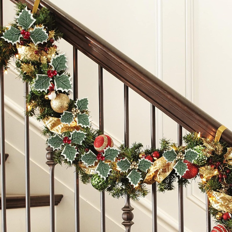 5-50pcs Christmas Holly Berrie - Christmas Wreath Fake 评论和价格
