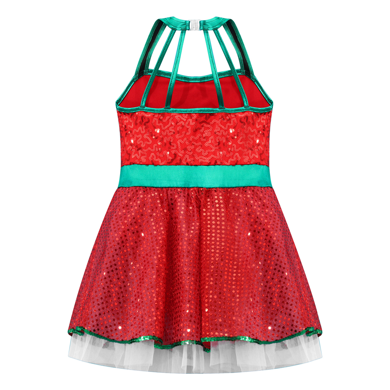 Girls Christmas Dance Dress Sl - Elf Costume Christmas 评论和价格
