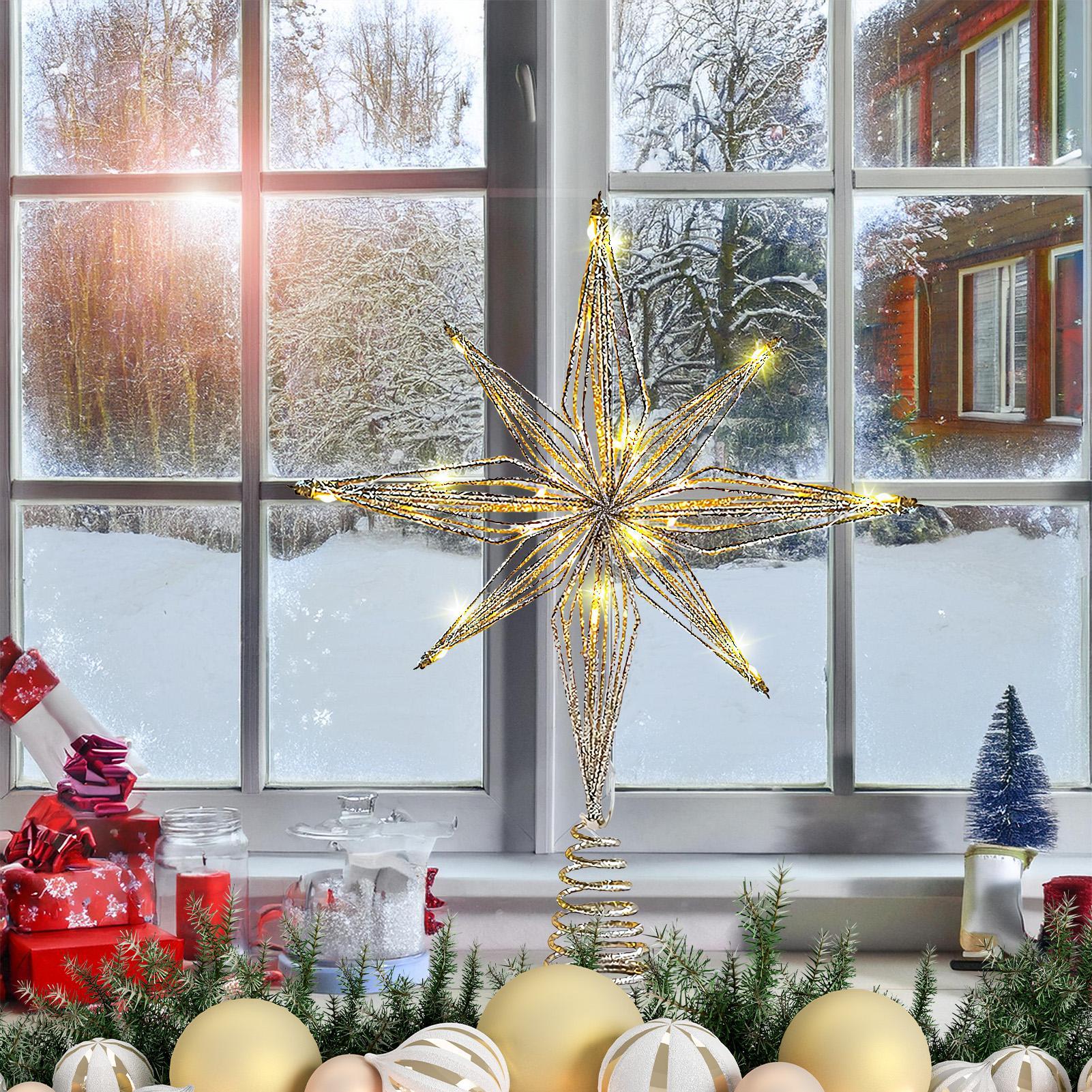 Christmas Tree Topper 3D Star  - Star Tree Topper 评论和价格