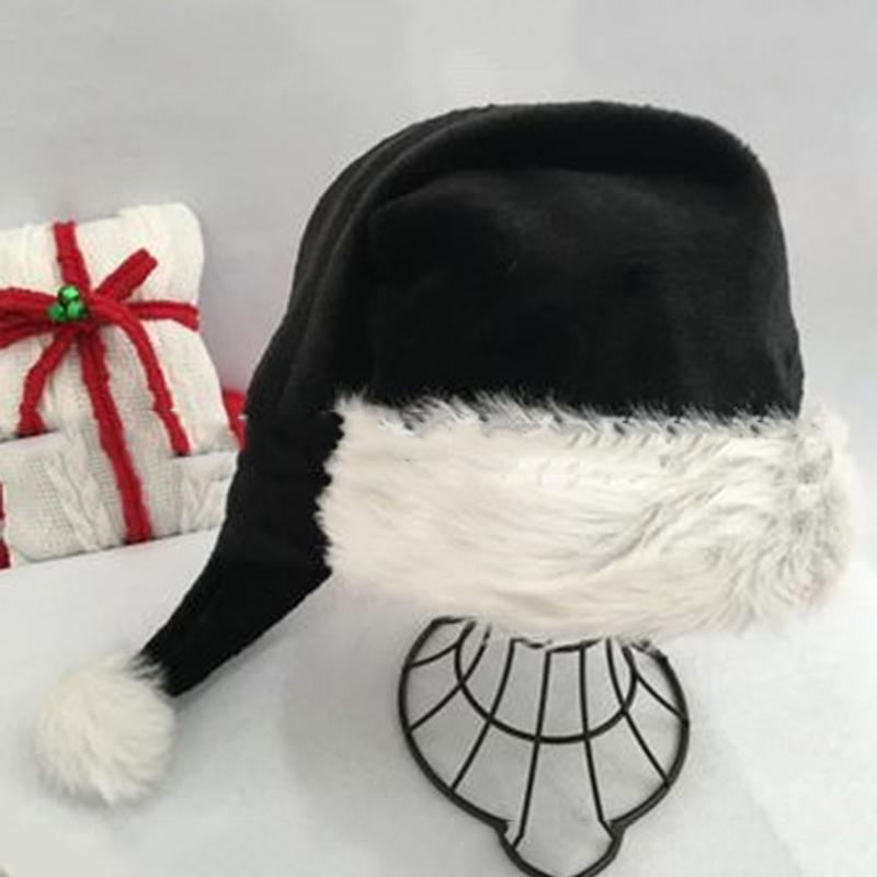 Christmas Santa Hat Black Long - Santa Hat Plush 评论和价格