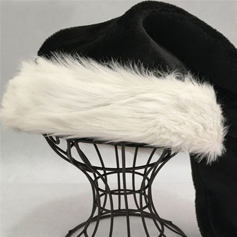 Christmas Santa Hat Black Long - Santa Hat Plush 评论和价格